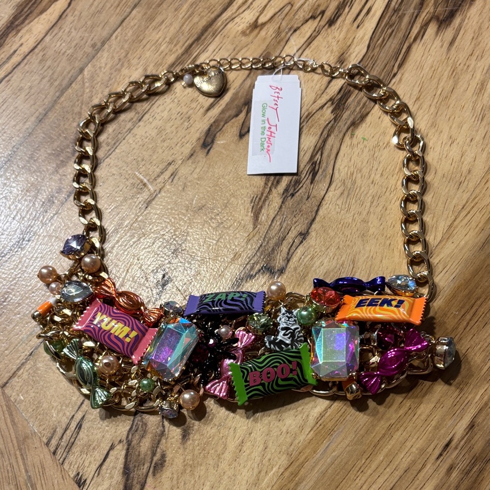 Betsey Johnson Multicolor Candy Charm Necklace